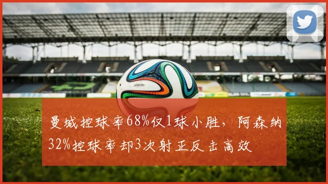 曼城控球率68%仅1球小胜，阿森纳32%控球率却3次射正反击高效
